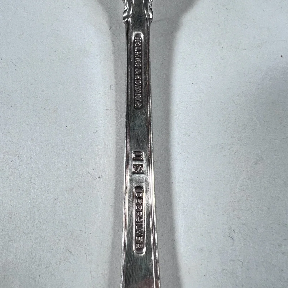 Holmes & Edwards I S Deep Silver Plated Serving Set of 3 Spoon Forks Scalloped